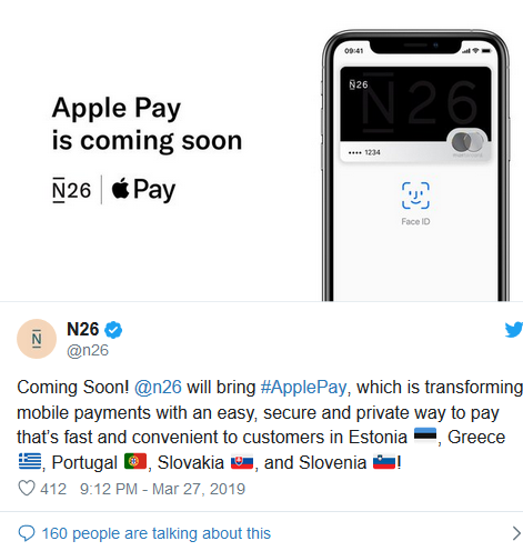 Apple Pay 即将登陆奥地利、葡萄牙等多个欧洲国家