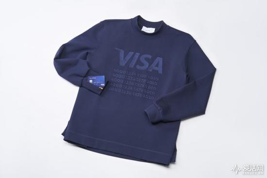 Visa联手设计师推出可穿戴支付概念的刷卡卫衣